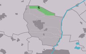 Localisation de Hijum dans la commune de Leeuwarderadeel