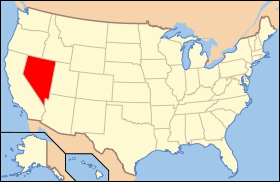 Carte avec le Nevada en rouge.