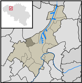 Localisation de Mariakerke au sein de Gand