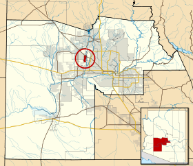 Maricopa County Incorporated and Planning areas El Mirage highlighted.svg