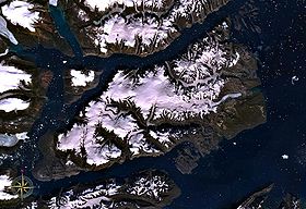 Vue de la Terre de Milne depuis l'espace
