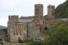 Vue extérieure du monastère Sant Pere de Rodes