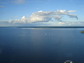 Tampere vue du lac Näsijärvi