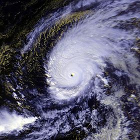 Vue du typhon Pakale 15 décembre 1997