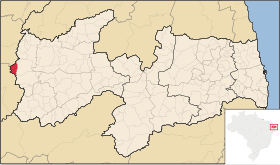 Localisation de Cachoeira dos Índios sur une carte