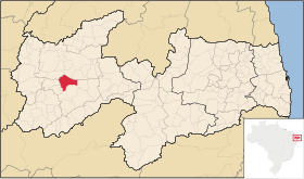 Localisation de Coremas sur une carte