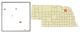 Pierce County Nebraska Incorporated and Unincorporated areas Pierce Highlighted.svg