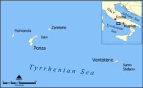 Carte des îles Pontines