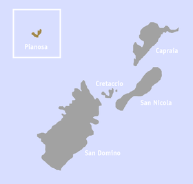 Carte des îles Tremiti.