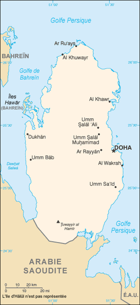 carte : Géographie du Qatar