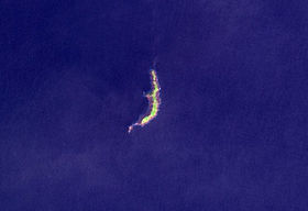 Image satellite de l'île Ritter.