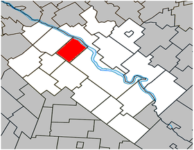 Localisation de la municipalité de paroisse dans la MRC de Drummond