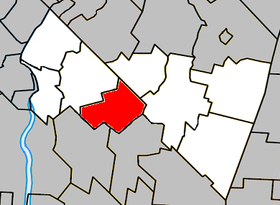 Localisation de la municipalité dans la MRC de Rouville