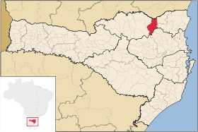 Localisation de Rio Negrinho sur une carte