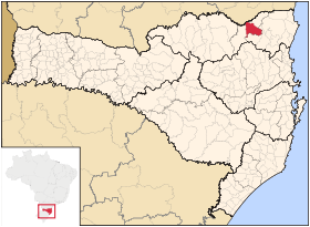 Localisation de São Bento do Sul sur une carte