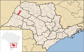 Localisation de Mirandópolis sur une carte