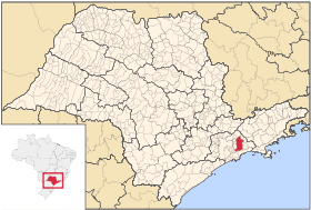 Localisation de Mogi das Cruzes sur une carte