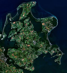 Image satellite de Rügen.