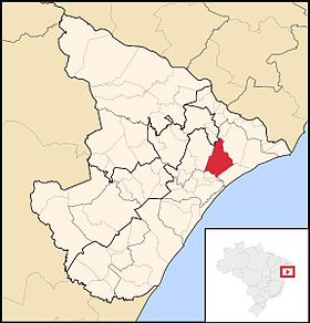 Localisation de Japaratuba sur une carte