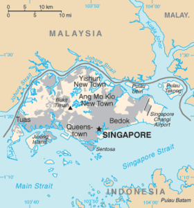 carte : Géographie de Singapour