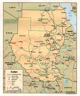 carte : Géographie du Soudan