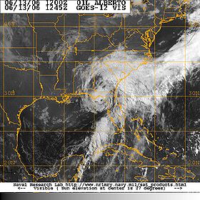 Tempête tropicale Alberto le 13 juin 2006, à 12:45 Z