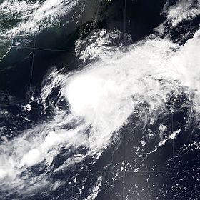La tempête tropicale Arthur le 15 juillet, proche de son intensité maximale