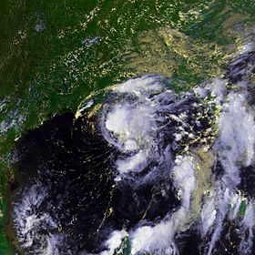La tempête tropicale Hermine le 19 septembre 1998