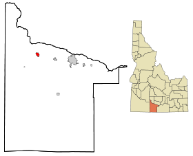 Twin Falls County Idaho Incorporated and Unincorporated areas Buhl Highlighted.svg