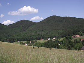 Environs de Windstein. Sommets du Mittelkopf (515 m) et du Steinkopf (515 m).