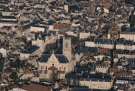 Vue aérienne du centre-ville de Nevers