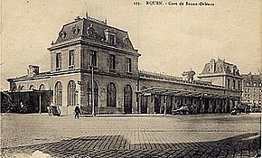 Gare de Rouen-Orléans reconstruite par Juste Lisch en 1894