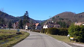 Entrée du village de Lalaye par la D97.