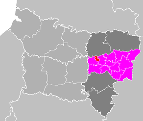 Situation du canton de Tergnier dans le département Aisne