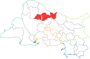 Situation du canton d'Eyguières dans le département Bouches-du-Rhône