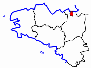 Situation du canton de Dol-de-Bretagne dans le département Ille-et-Vilaine