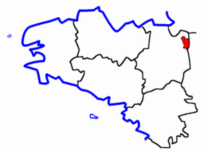Situation du canton de Fougères-Nord dans le département Ille-et-Vilaine