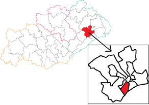 Situation du canton de Montpellier-6 dans le département Hérault