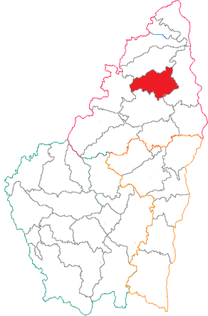 Situation du canton de Saint-Félicien dans le département Ardèche