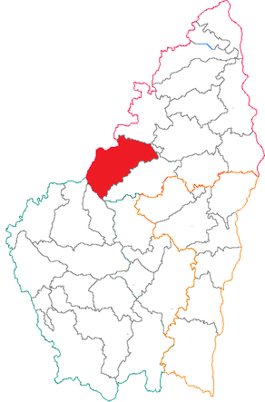 Situation du canton de Saint-Martin-de-Valamas dans le département Ardèche