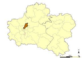 Situation du canton de Fleury-les-Aubrais dans le département Loiret