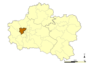 Situation du canton d'Ingré dans le département Loiret