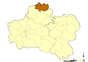 Situation du canton de Malesherbes dans le département Loiret