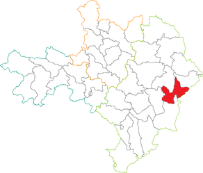 Situation du canton d'Aramon dans le département Gard