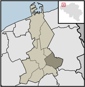 Localisation de Sint-Kruis au sein de Bruges