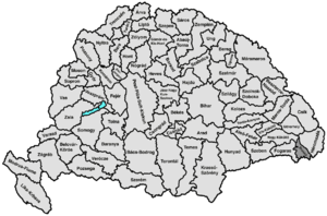 Map highlighting comitat de Brassó comté du royaume de Hongrie