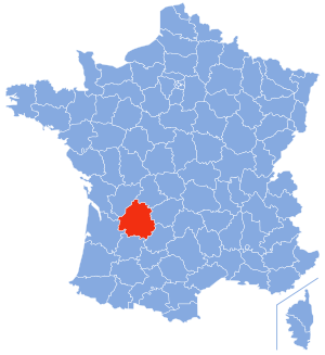 Localisation de la Dordogne en France