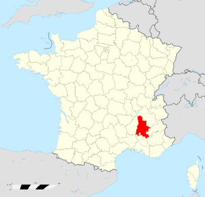 Localisation de la Drôme en France