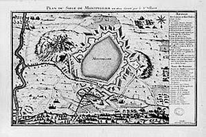 Carte du Siiège de Montpellier (1622)