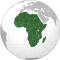 Projection orthographique de l’Afrique.